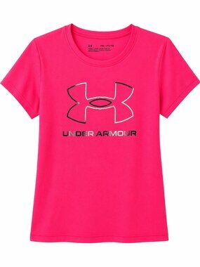 Under Armour Hot Pink Logo T-Shirt | Youth XL (Fits XS/S) | 90% New
